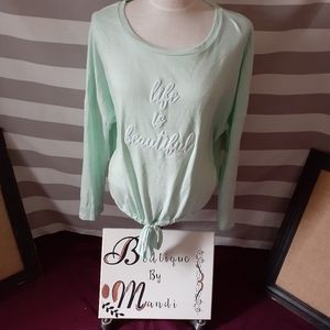 Mint Soft Lounge Life Is Beautiful Top Comfy